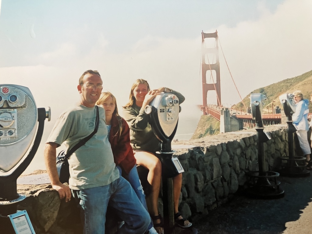 Caught in the tourist trap: on the Marin County side of the Golden Gate Bridge, San Francisco